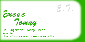 emese tomay business card